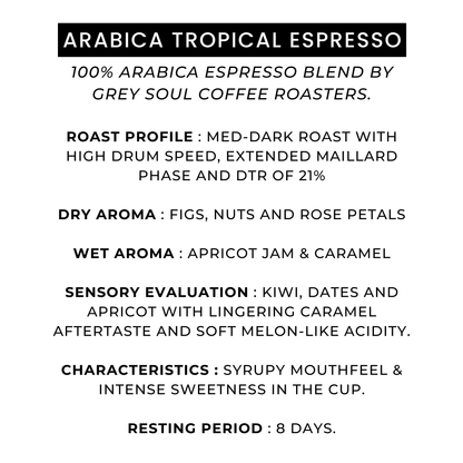 Greysoul Coffee Whole coffee beans Arabica Tropical Espresso