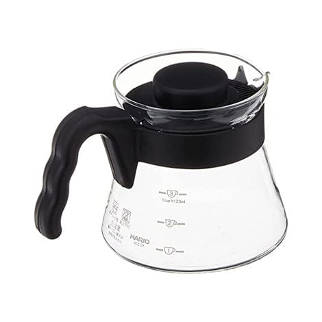 Hario HARIO V60 Glass Coffee Server, 450ml, Black (VCS-01B)