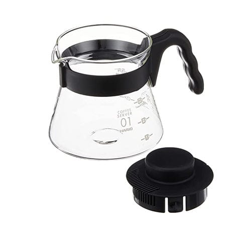 Hario HARIO V60 Glass Coffee Server, 450ml, Black (VCS-01B)