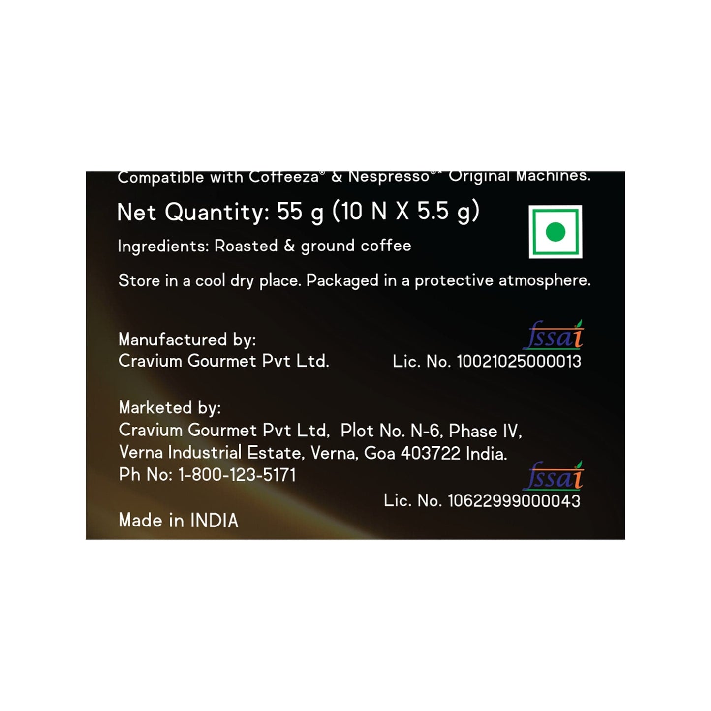 Coffeeza Mysore Nuggets Aluminium Coffee Capsules Nespresso Compatible