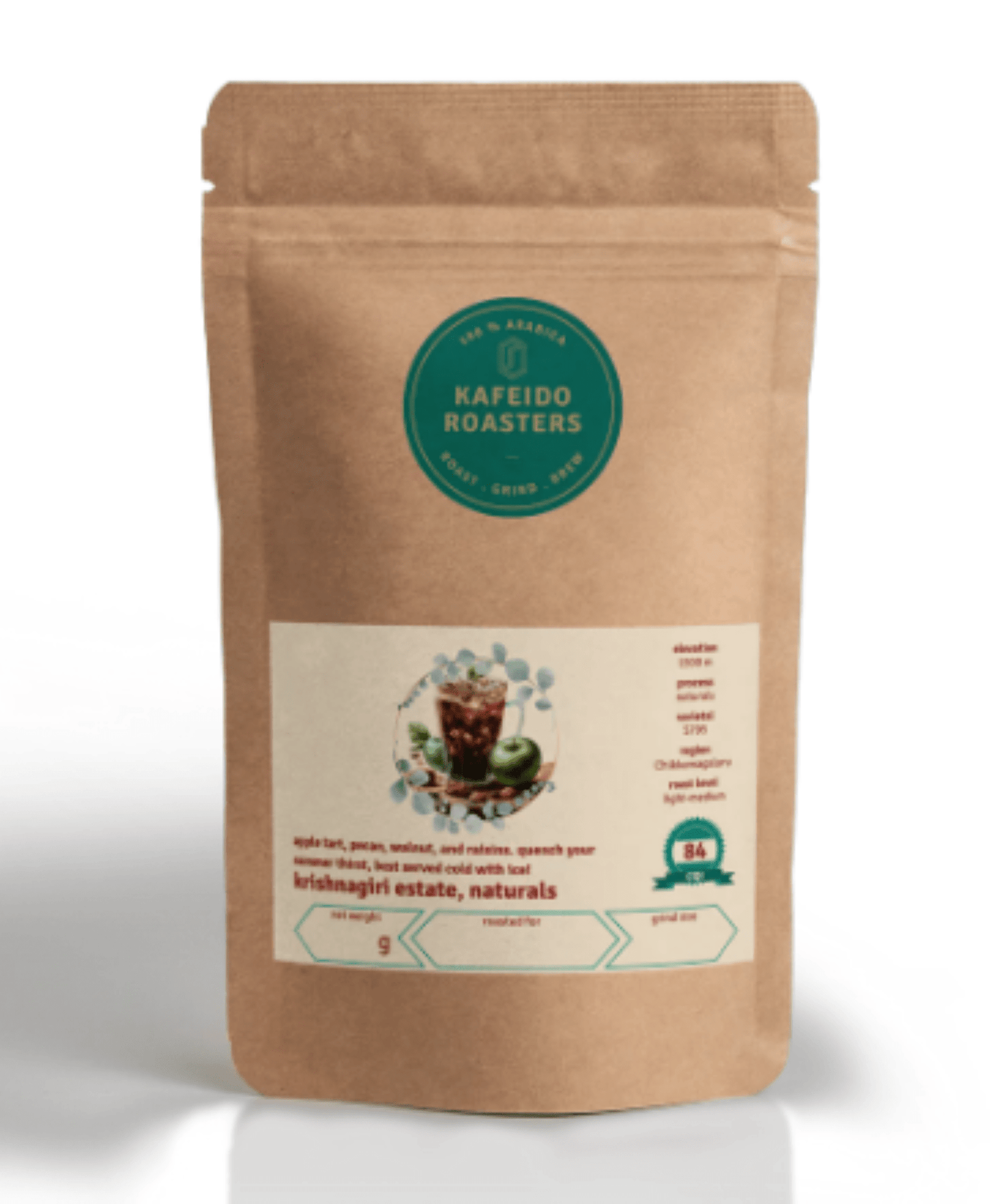 Kafeido Coffee Ground And Whole Beans Kafeido Krishnagiri Estate - Naturals - specially roasted for cold drip