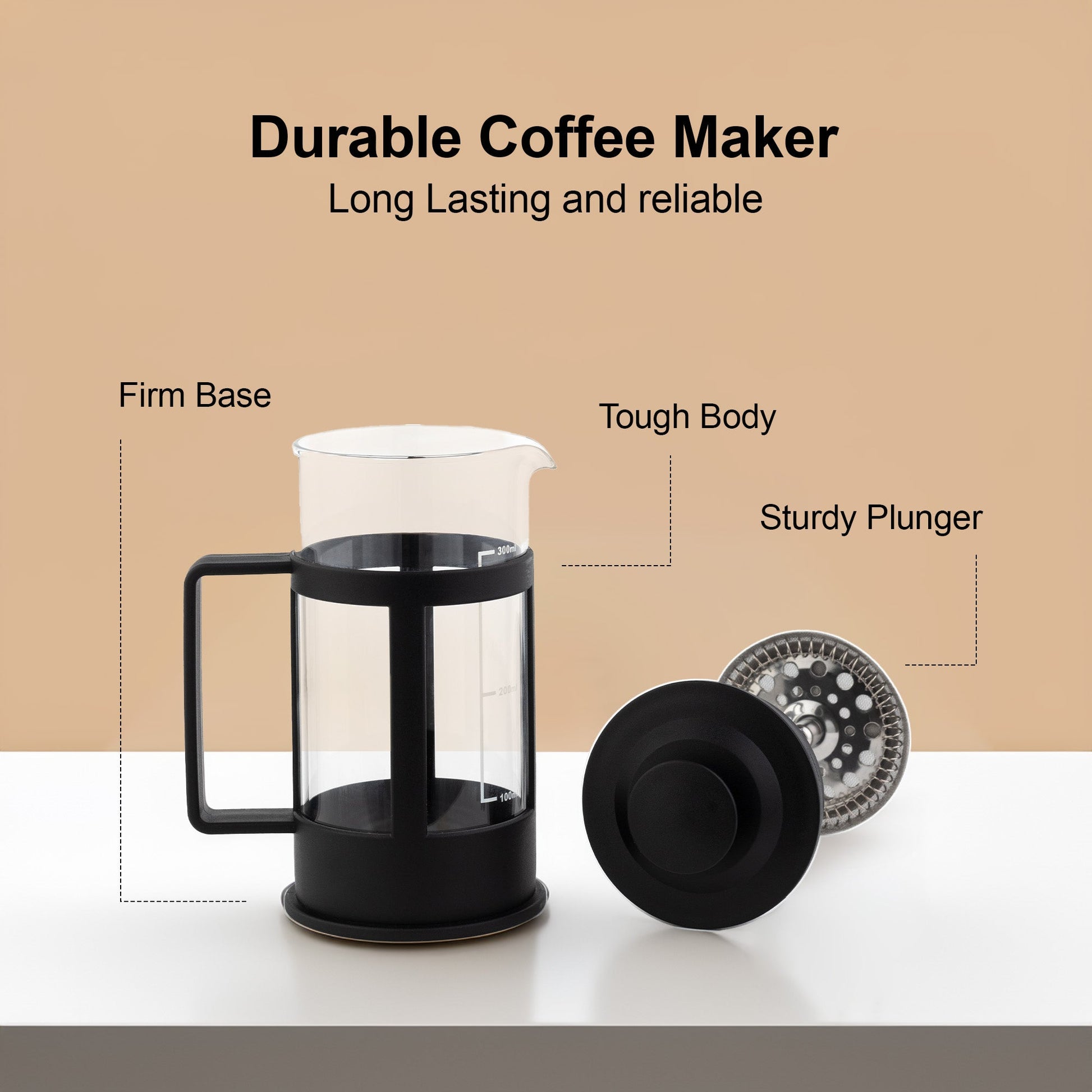 Budan Black French Press | 350 ml - Something's Brewing