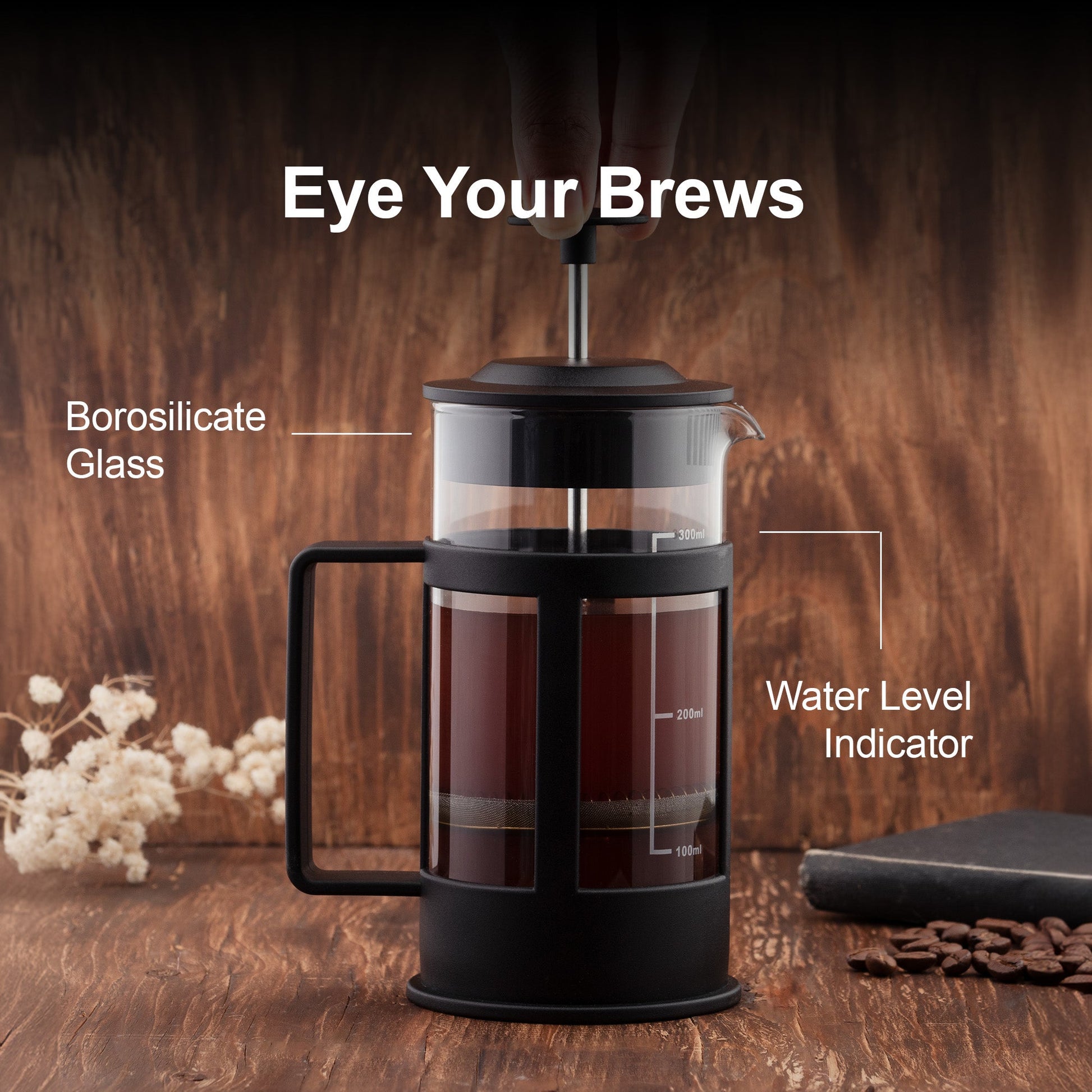 Budan Black French Press | 350 ml - Something's Brewing