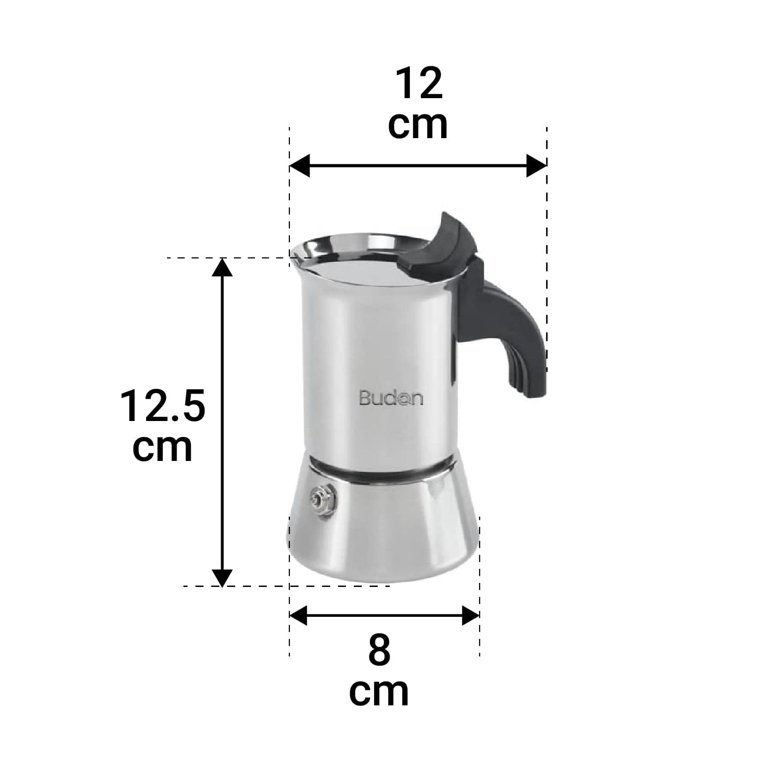 Budan Stainless Steel Moka Pot - Something's Brewing