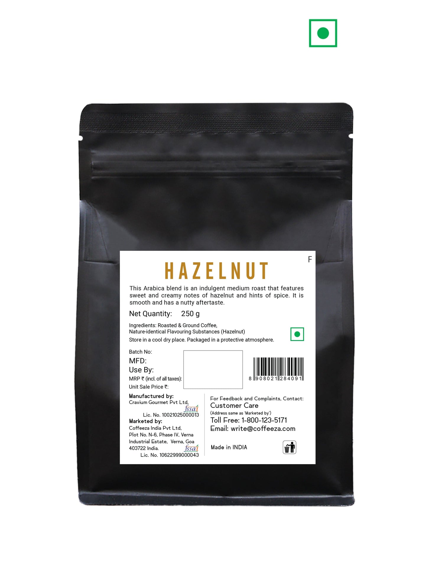 Coffeeza Ground coffee Coffeeza Hazelnut Flavoured Ground Coffee (Fine Grind)