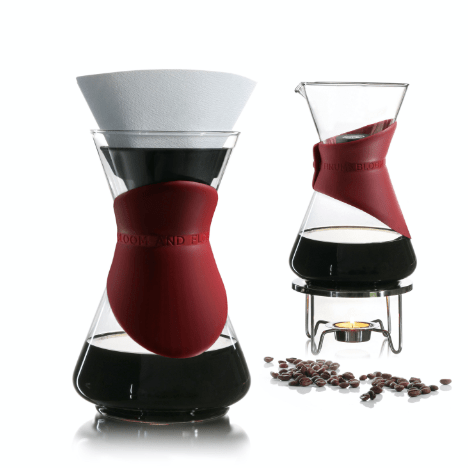 Finum Manual Brewing Red Finum Bloom and Flow Drip Coffee Set