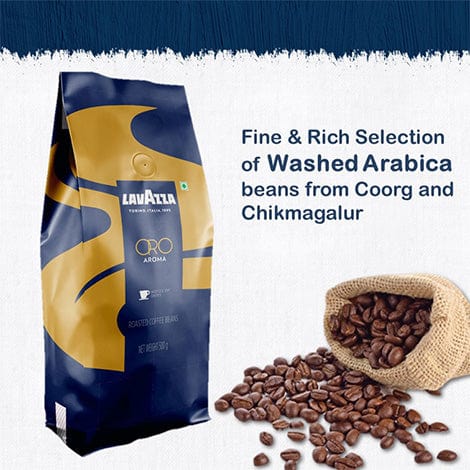 Lavazza Coffee 500gms / Whole Beans Lavazza Oro Aroma, Roasted Coffee Beans-500g