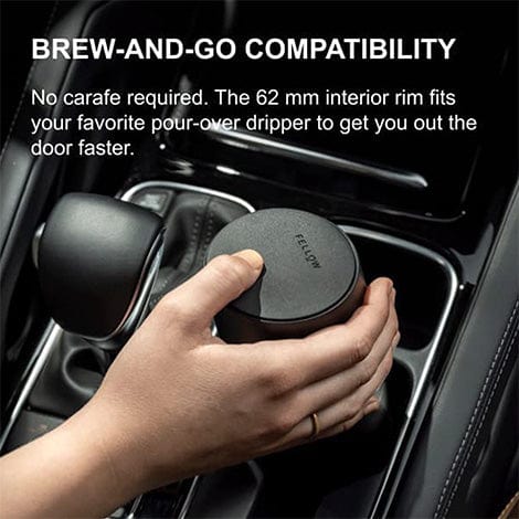 Fellow Fellow Carter Move Mug with Slide-lock lid - Leak Proof To-Go Tumbler, Matte Black, 350ml