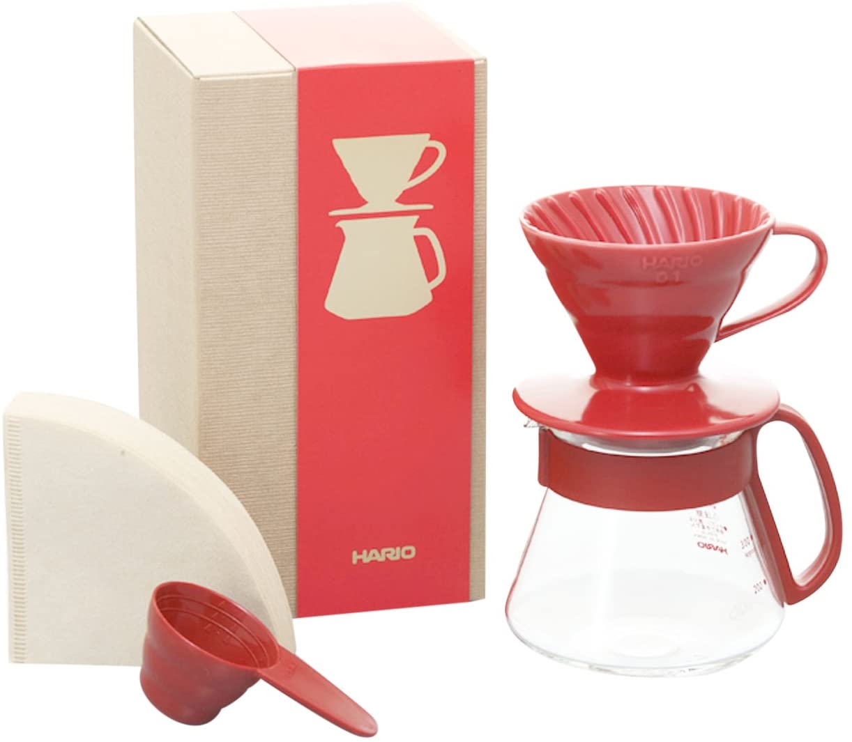 Hario manual brewing Hario Color Dripper & Pot Red