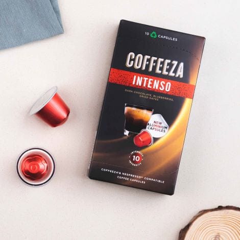 Coffeeza Coffee capsules Coffeeza Intenso Aluminum Coffee Capsules-Nespresso Compatible Coffee Pods