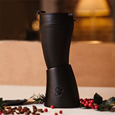 Goat Story Accessories 350 ml Goat Story Travel Mug, Black Leather, 350 ml