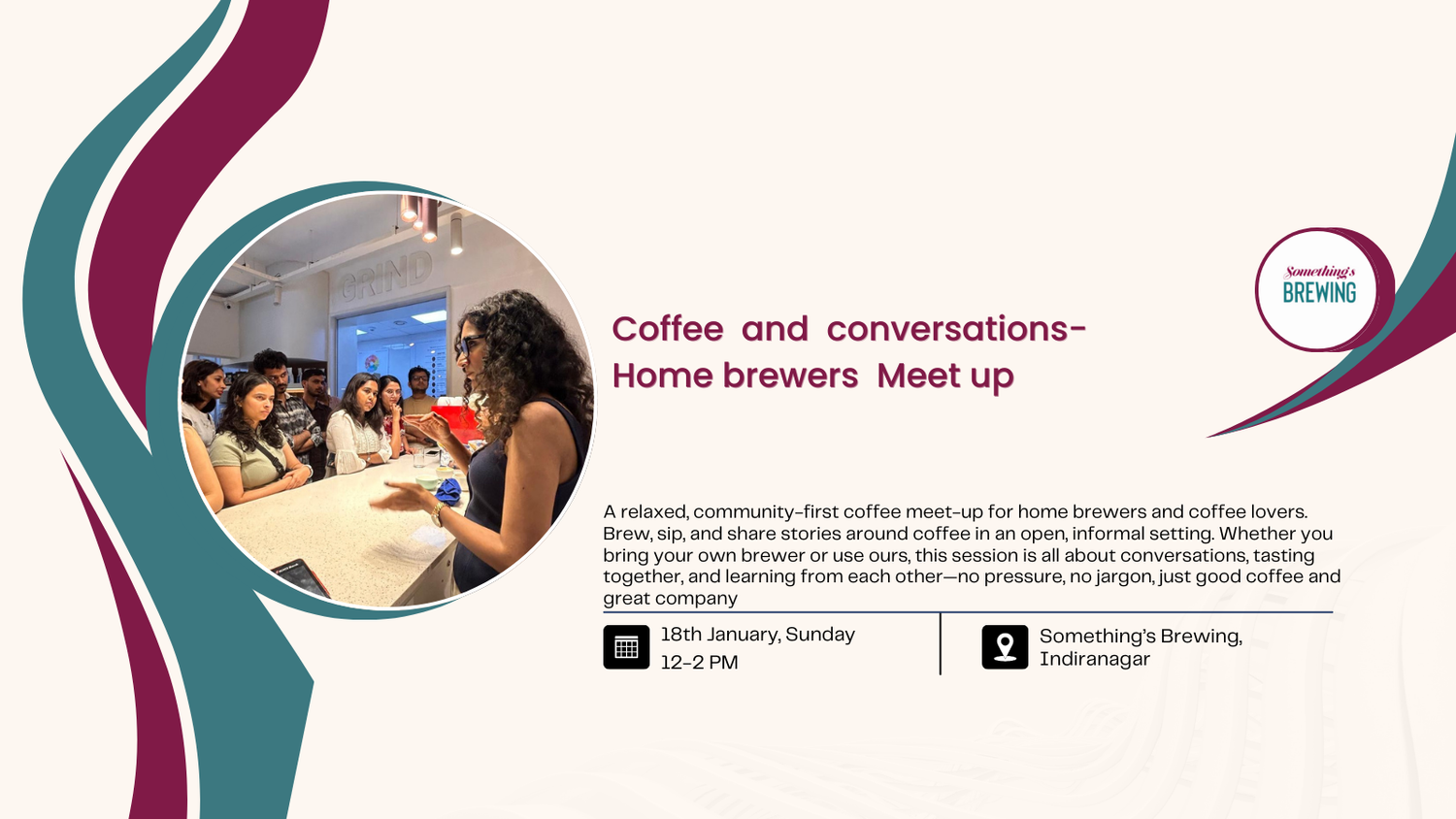 Coffee and conversations- Home brewers Meet up