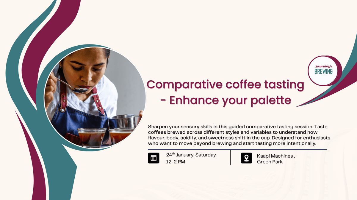 Comparative coffee tasting - Enhance your palate | Delhi - Something's Brewing