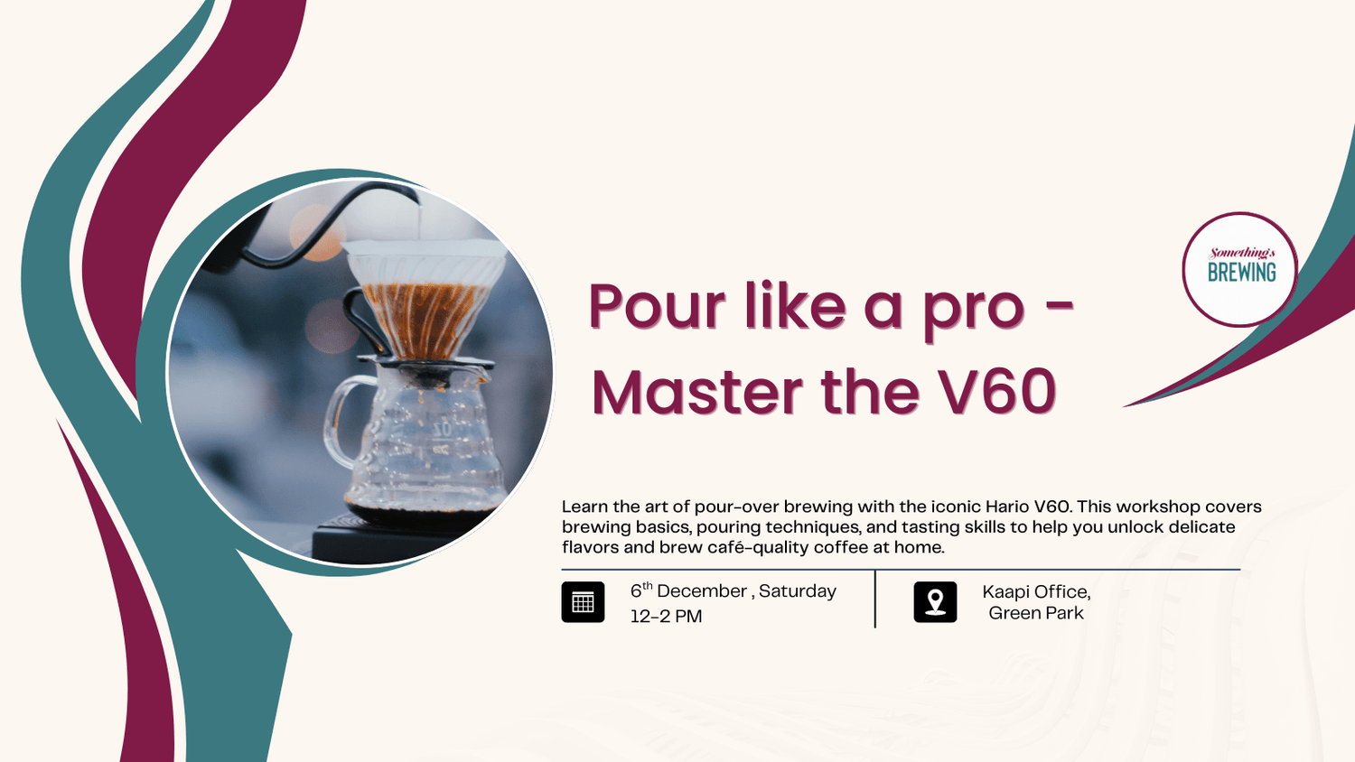 Pour Like a Pro: Master the V60 - Something's Brewing