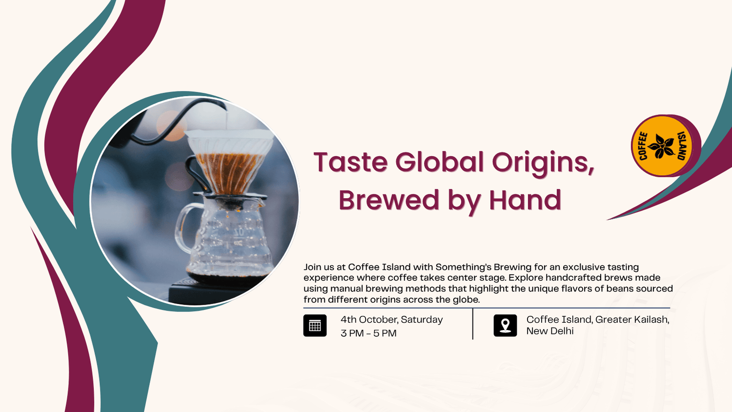 Taste Global Origins, Brewed By Hand - Something's Brewing