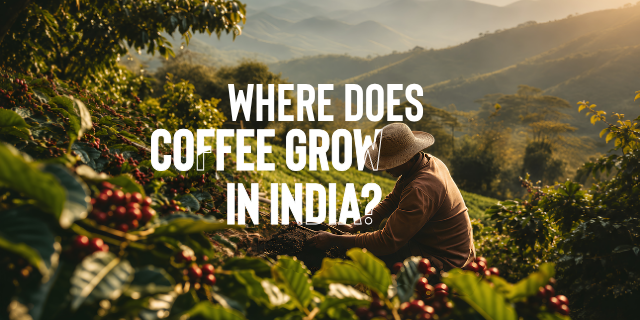 Where does coffee grow in India?