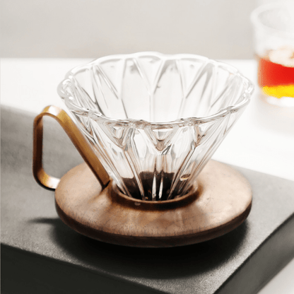 ZeroHero Manual Brewing Hero Prisma Walnut Dripper | Clear