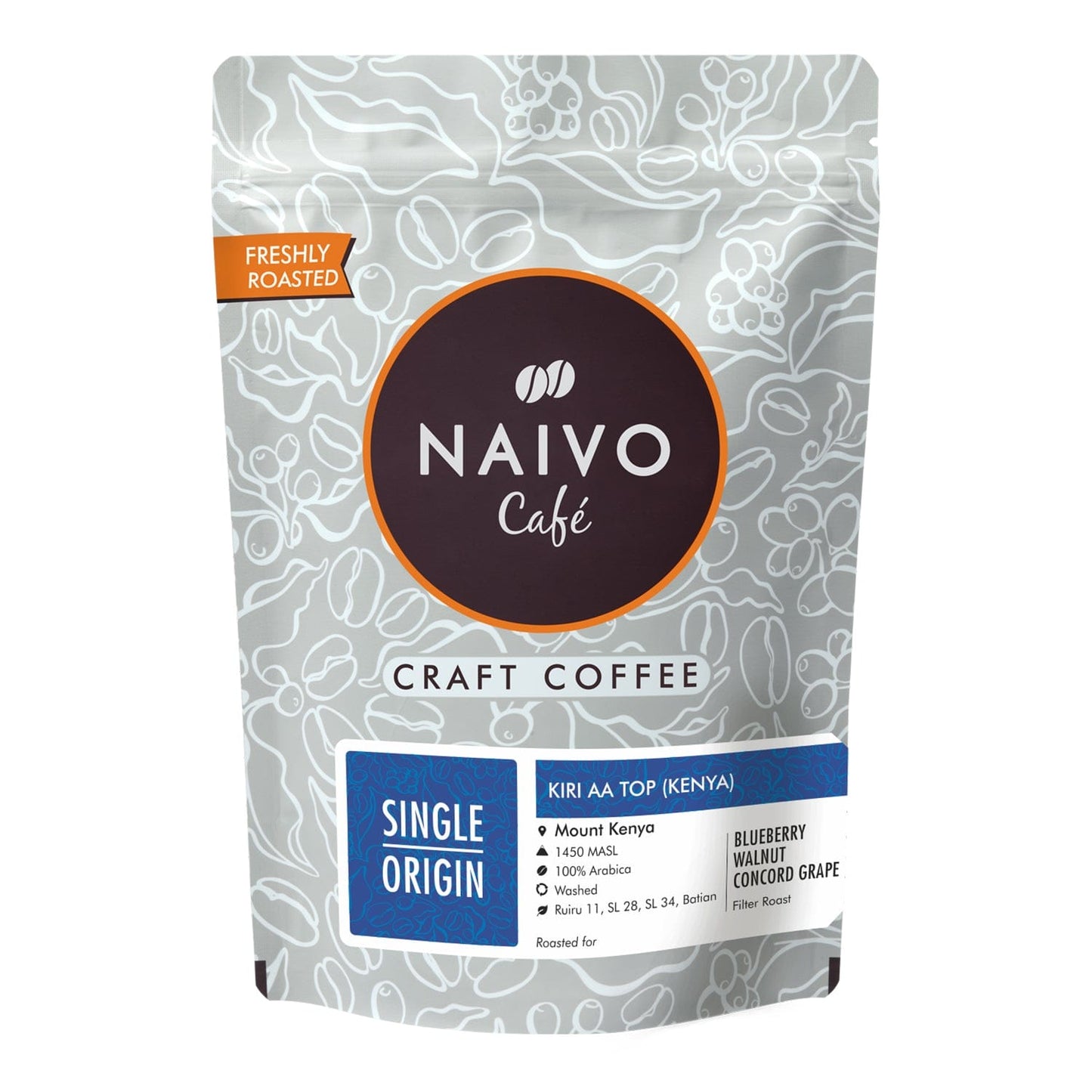 Naivo Ground And Whole Coffee Beans Naivo Kiri AA top ( Kenya)