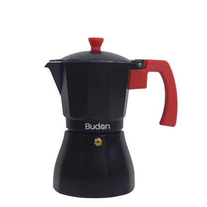 Budan Budan Classic Stovetop Moka Pot Coffee Maker, Italian Style Percolator Coffee Maker, Durable and Premium Grade Aluminium Build, 240 ML