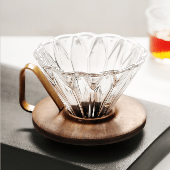 ZeroHero Manual Brewing Hero Prisma Walnut Dripper | Clear