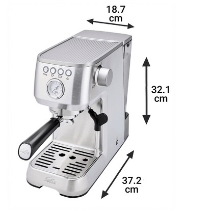 Solis Semi-automatic Coffee Brewers The Solis Perfetta Plus Silver Home Coffee Machine & Espresso Machine
