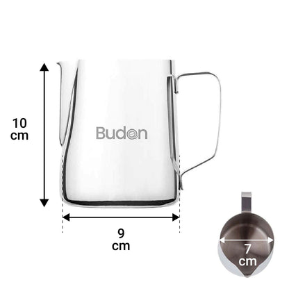 Budan Barista Tools Budan Milk Steaming Pitcher - Silver 600 ML