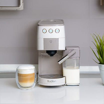 Budan Budan One Touch Espresso Machine - Pod + Ground Coffee.