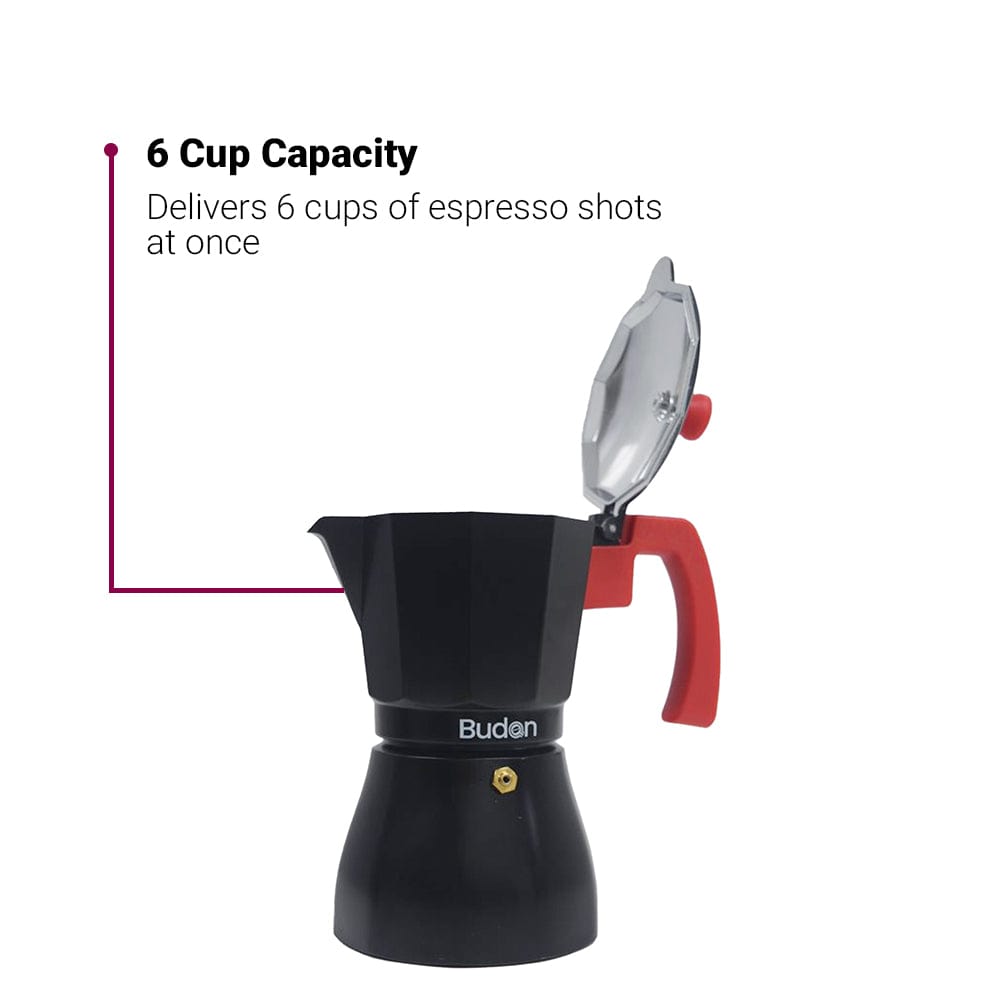 Budan Moka Pot Stainless Steel Coffee Maker - 6 Cup ( 300ml