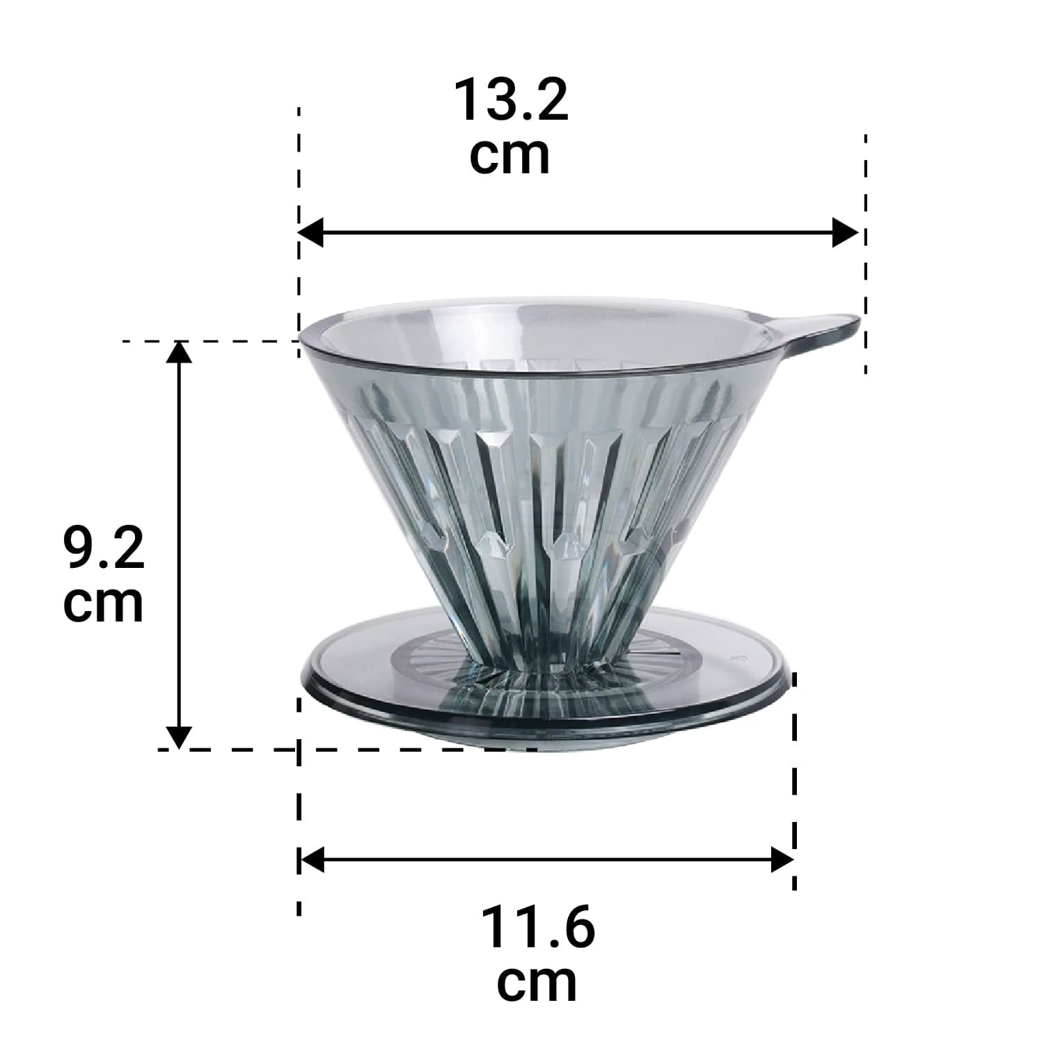 Timemore Coffee Timemore Crystal Eye Glass Dripper 02 PC Holder Black