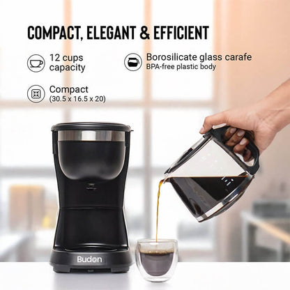 Budan Drip Coffee Maker for Home 12 Cup