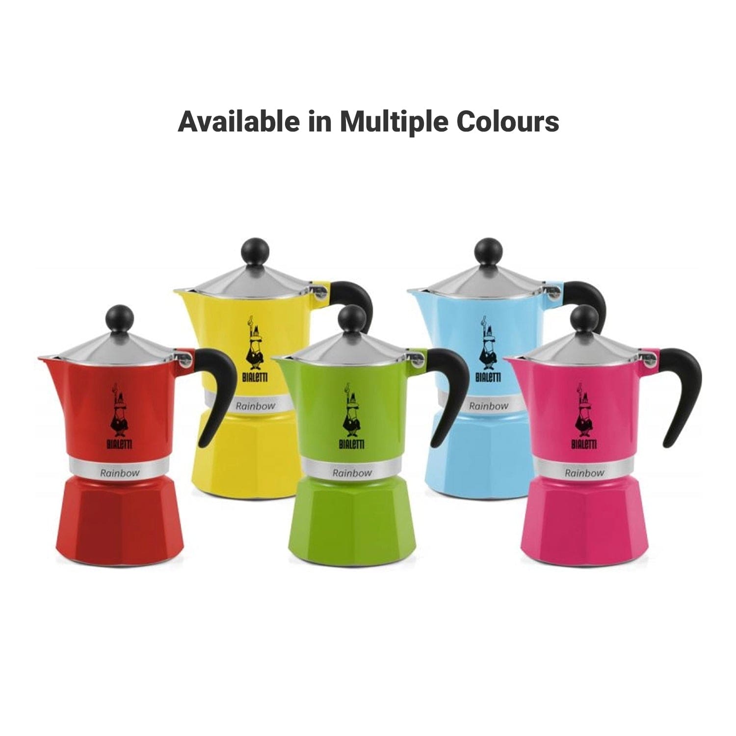 Bialetti Manual Brewing Bialetti Rainbow 3 Cups- Perfect Gift for Coffee Lovers