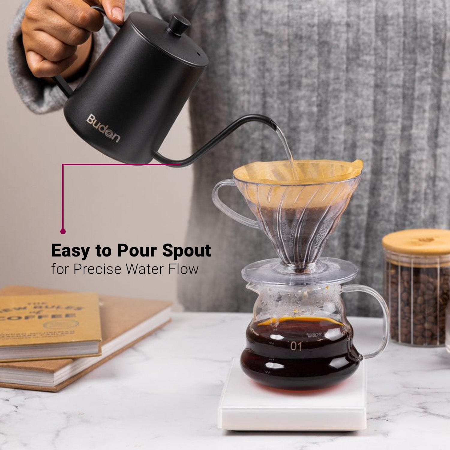 Stainless steel pour over coffee clearance maker