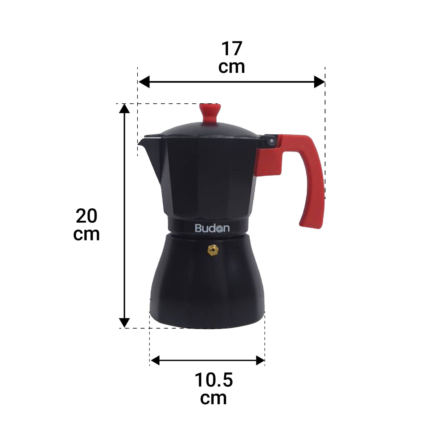 Budan Classic Stovetop Moka Pot Coffee Maker Italian Style