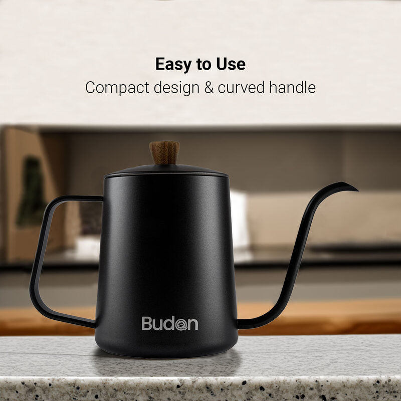 Budan Stainless Steel Pour Over Coffee & Tea Kettle Stovetop Kettles