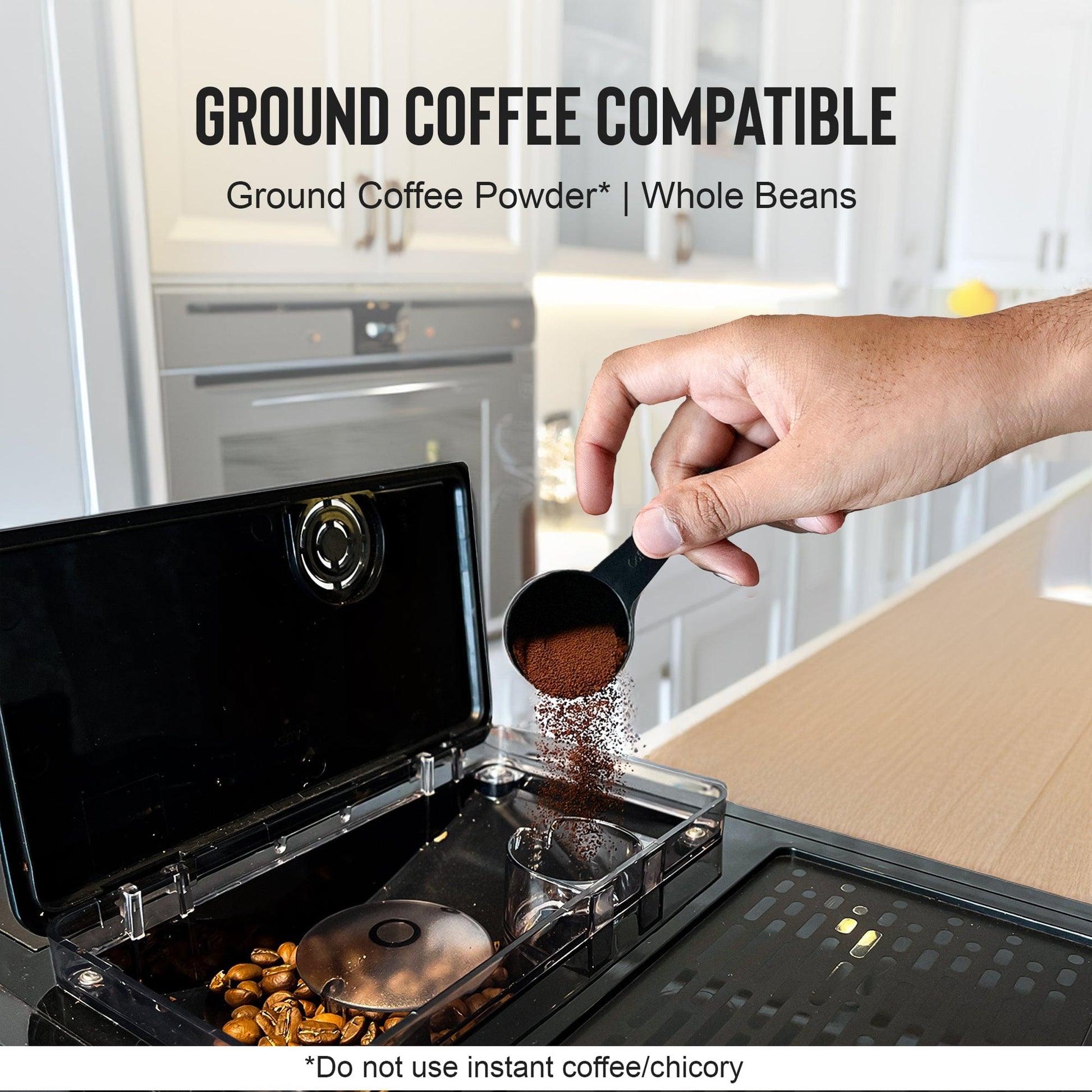 Fully automatic coffee machine with in built grinder