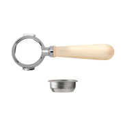 Bottomless Filter holder, Maple wooden handle