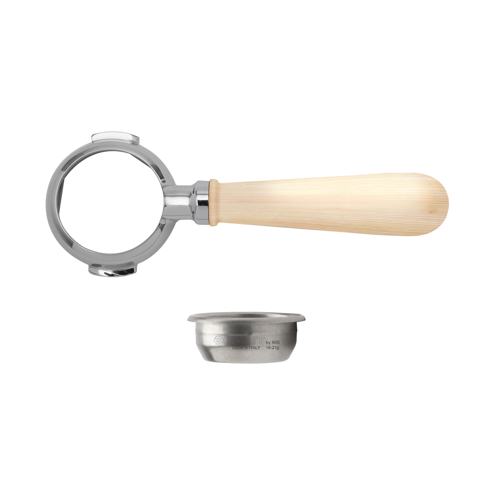 Bottomless Filter holder, Maple wooden handle