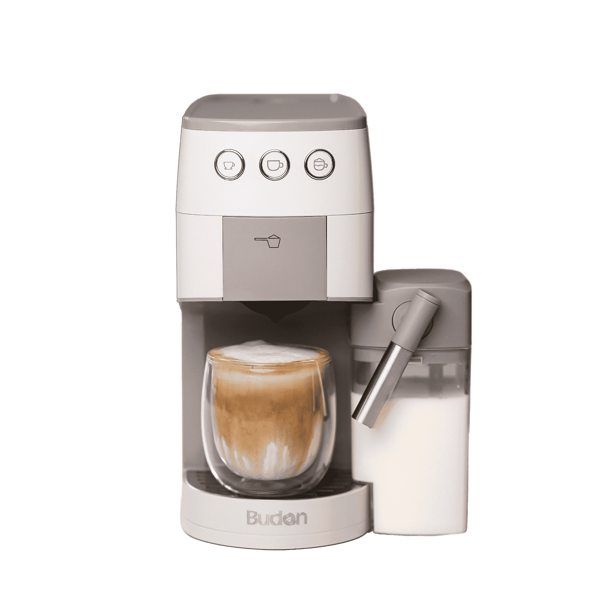 Budan One Touch Coffee Machine - Pod/Coffee Home Grey