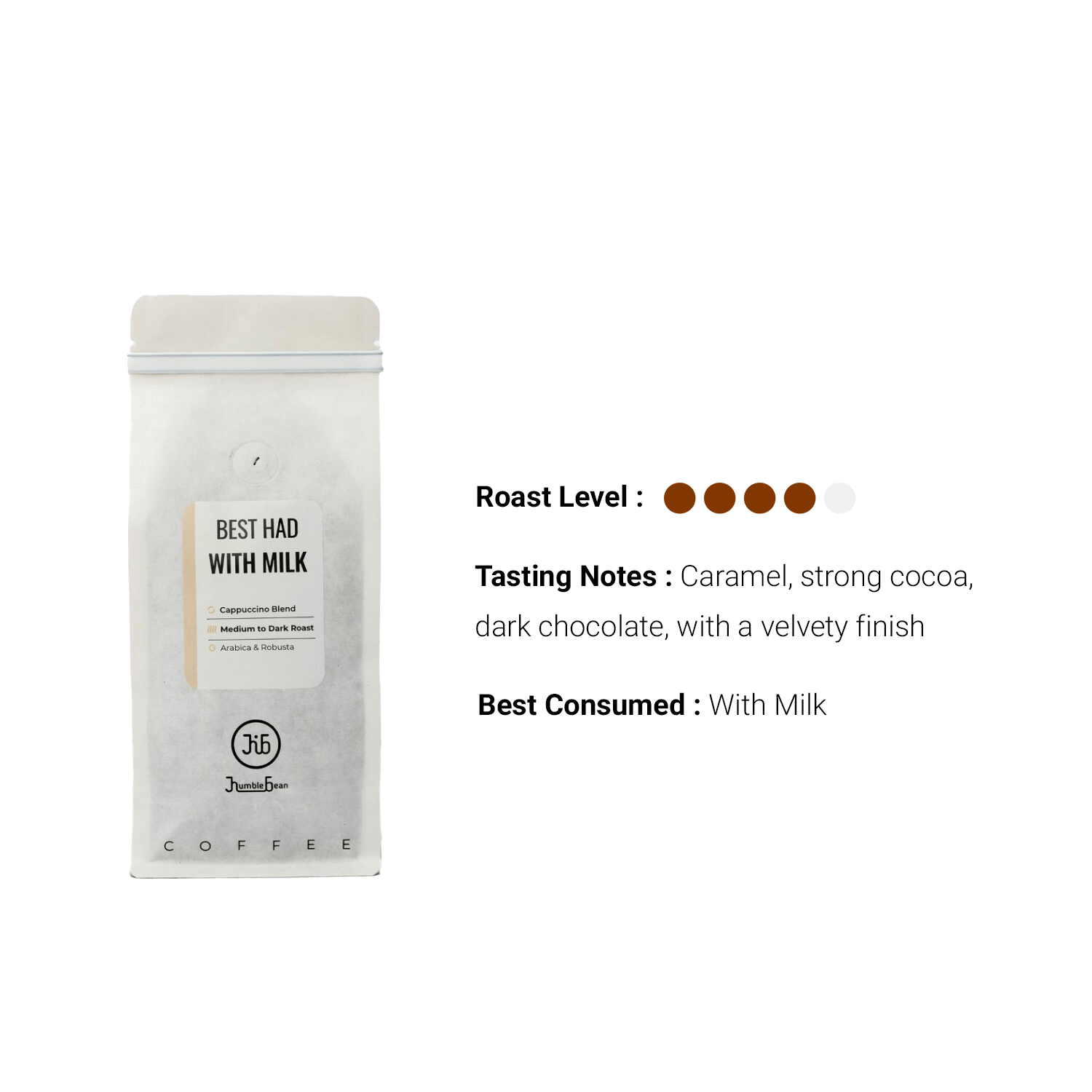 HumbleBean Coffee Ground And Whole Beans Humble Bean Coffee Cappuccino Blend