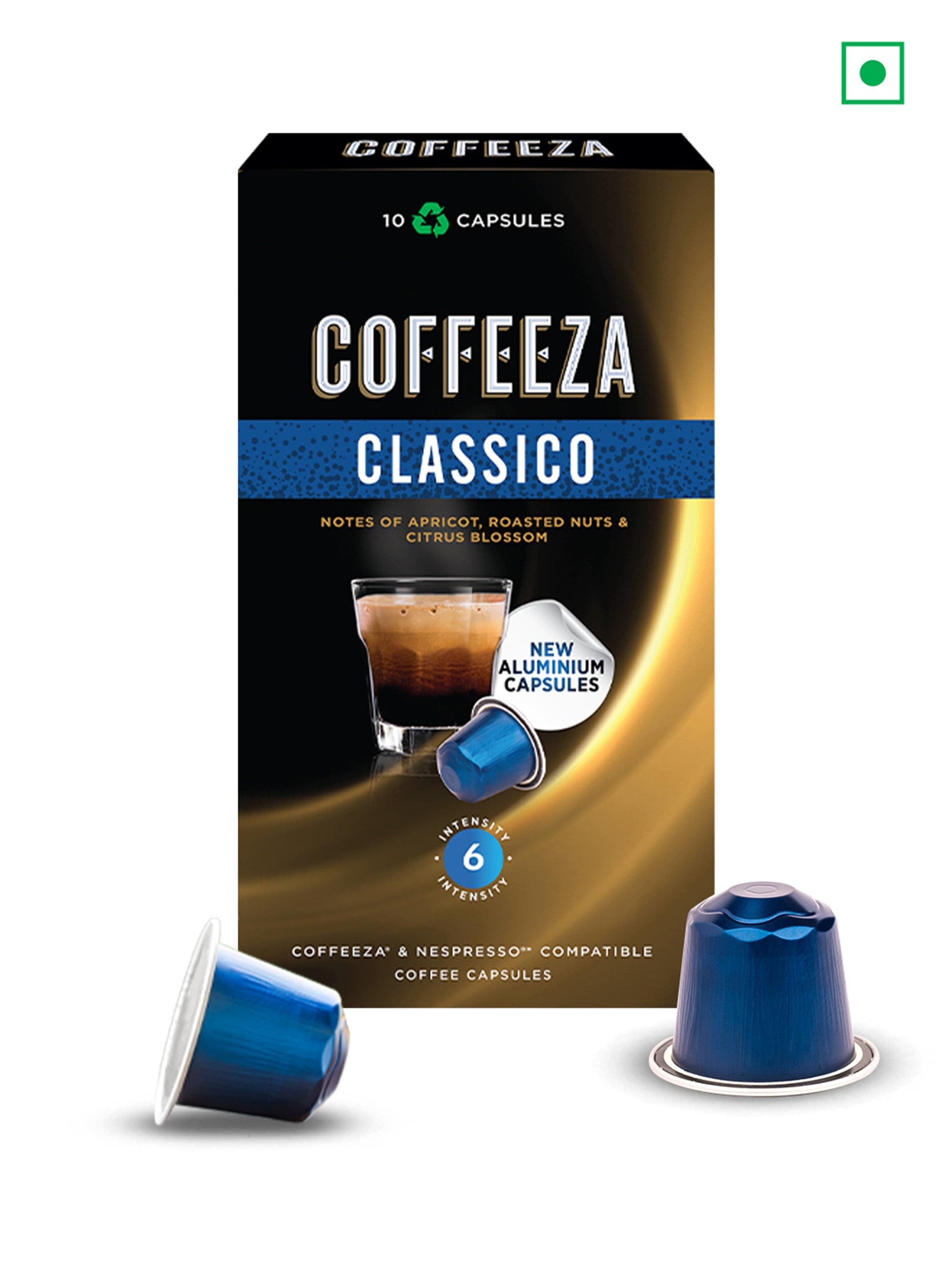 Coffeeza Coffee capsules COFFEEZA Aluminium Coffee Capsules, Favorites Variety Pack (50 Pods, Compatible With Nespresso Original Machines)