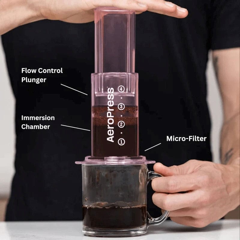 Aeropress Manual Brewing Aeropress Pink Travel brewer / Coffee Maker - On pre order