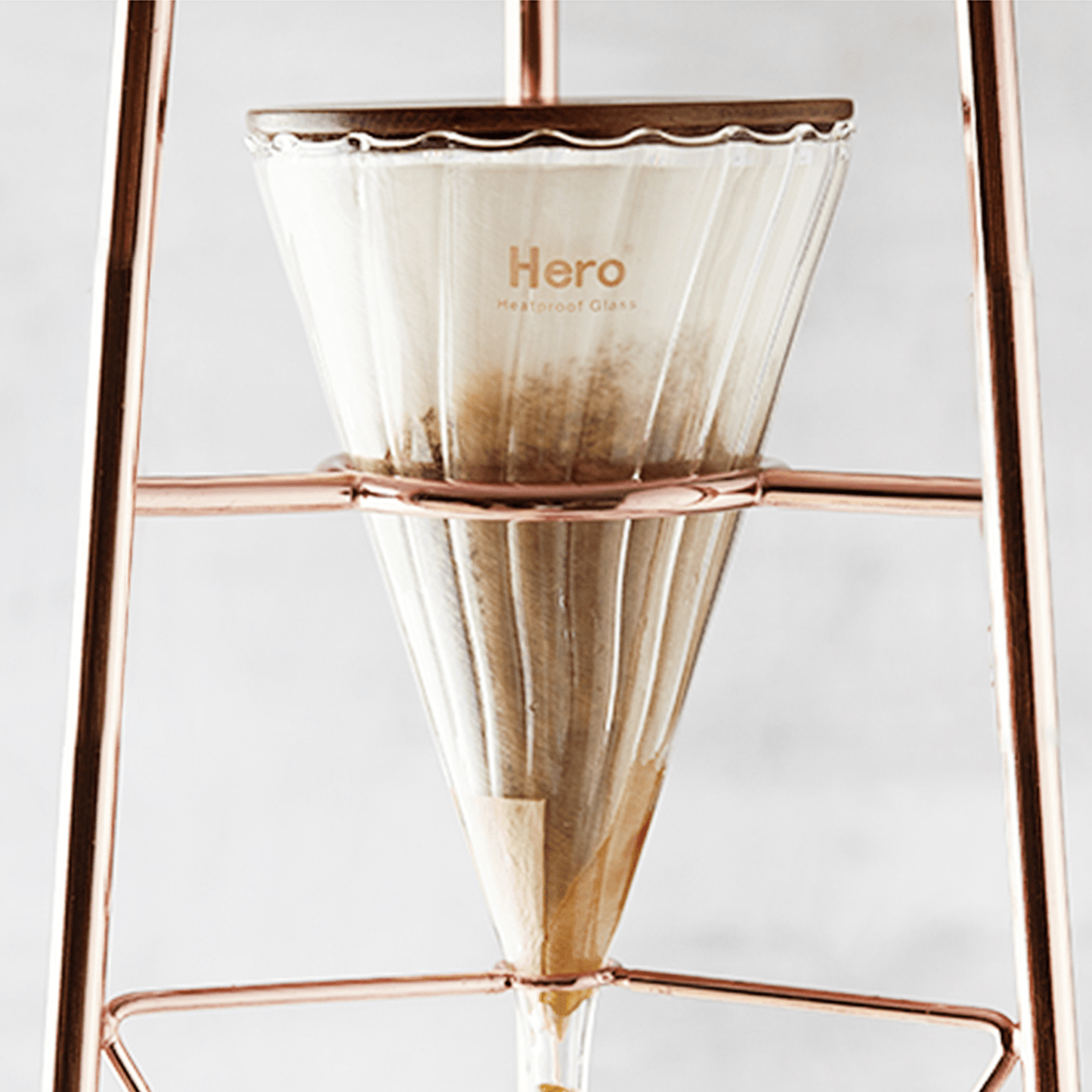 ZeroHero Manual Brewing MAX Ice Drip Coffee Maker | 10-12 Cups | Rose Gold