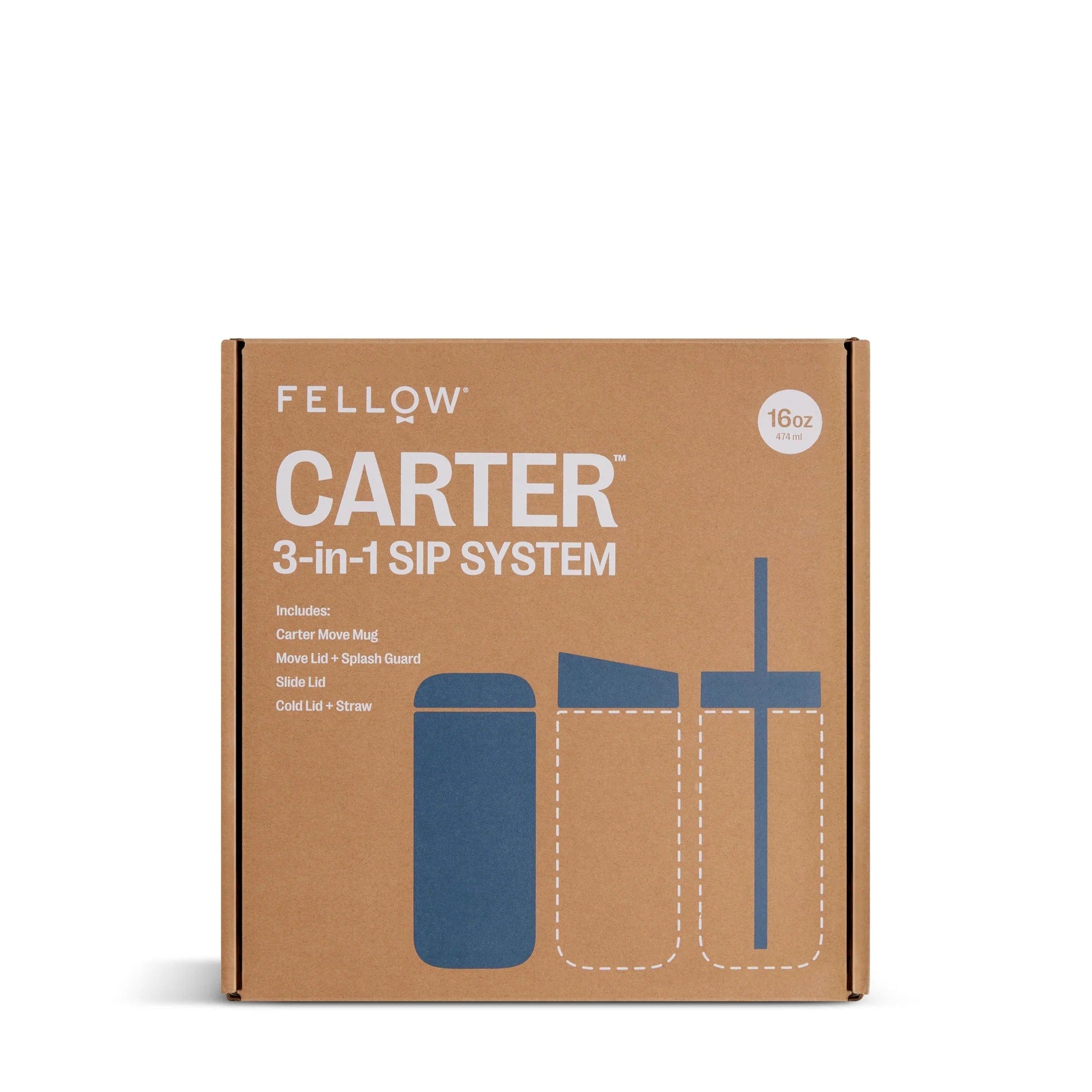 Fellow Accessories Stone Blue FELLOW CARTER 3-IN-1 LID SYSTEM