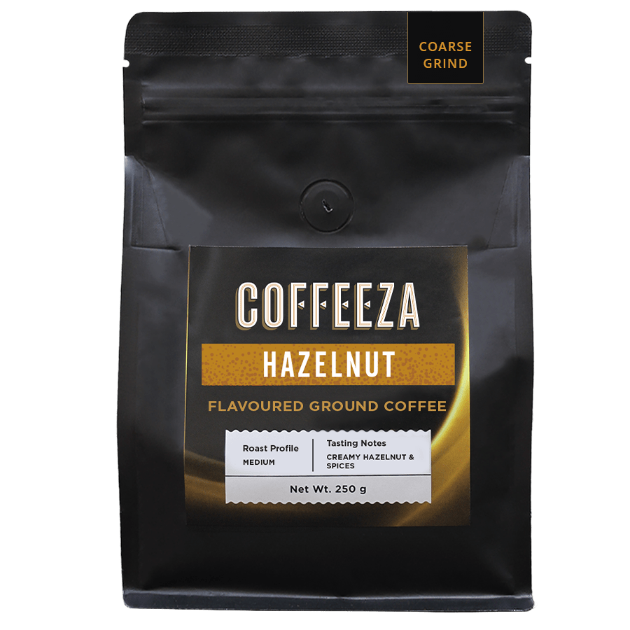 Coffeeza Ground And Whole Beans Coffeeza Hazelnut Flavoured Ground Coffee (Coarse Grind)