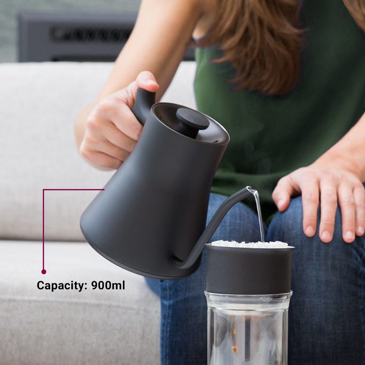Fellow Accessories Fellow Stagg EKG, Temperature Control Electric Kettle, 900 ml | Electric Pourover kettle