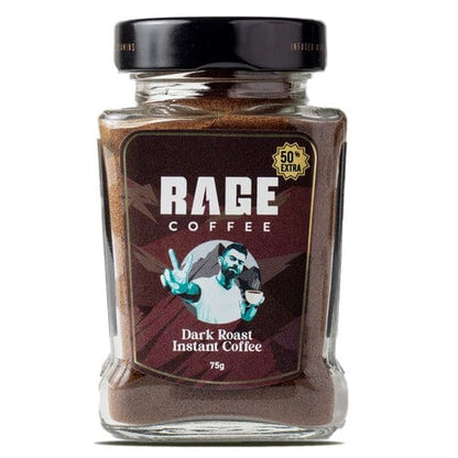 Rage Coffee Instant coffee Rage Coffee 75 Gms Dark Roast - Premium Arabica Instant Coffee | Boldest, Smoothest, Tastiest, All Natural Coffee