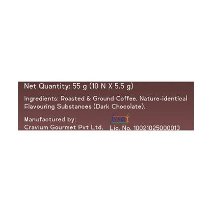 Coffeeza Dark Chocolate Flavoured Aluminium Coffee Capsules Nespresso Compatible