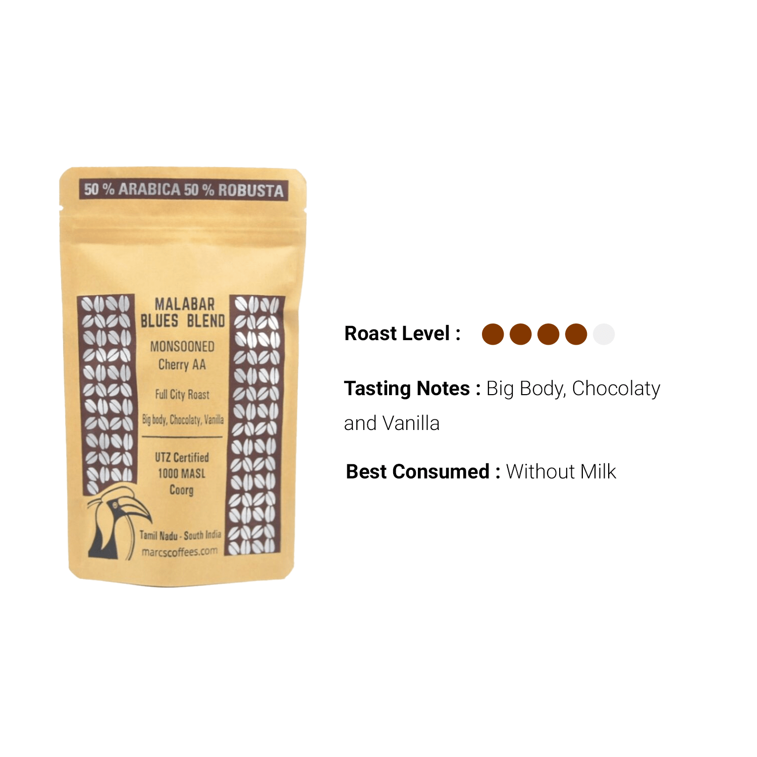 Marc's Coffee Roaster Marc's Coffee Malabar Blues Blend | Dark Roast