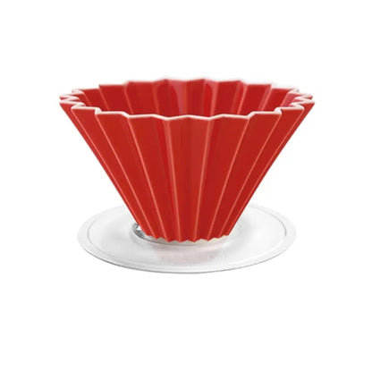 Origami Accessories Red Origami Coffee Dripper with Holder | Medium - On pre order