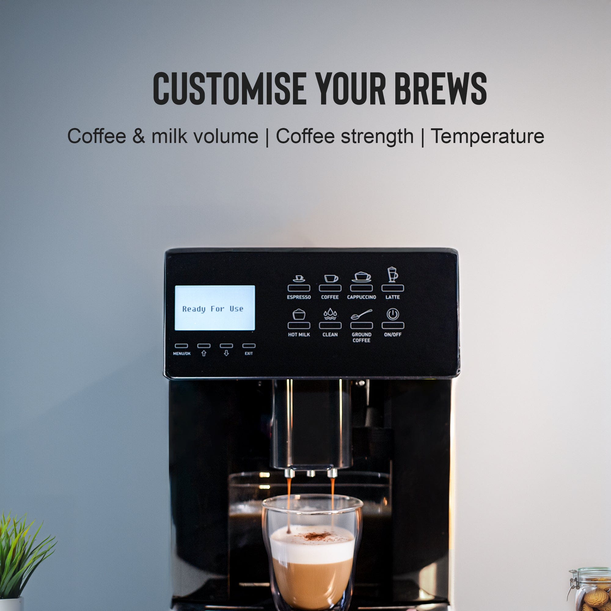 Budan Fully Automatic Coffee Machine with One Touch Button Home